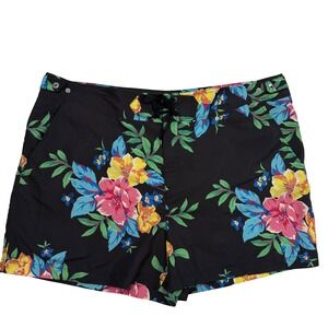 Lauren Ralph Lauren Black Floral Board Shorts Swim Trunks 22W NWT Tropical
$145